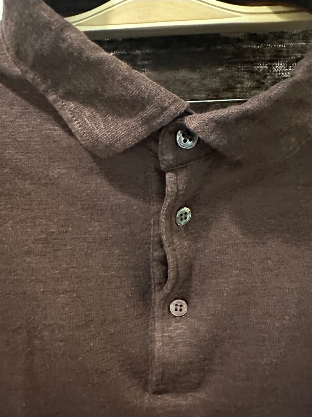 Loro Piana Men's Polo in Deep Burgundy - Picture 8 of 13